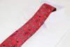 Mens Red Floating Paisley Design Patterned 8cm Neck Tie