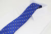 Mens Navy Blue With Yellow & Black Flowers Patterned 8cm Neck Tie