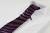 Mens Purple Elegant Striped Patterned 8cm Neck Tie