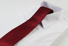 Mens Plain Dark Red Elegant Striped Patterned 8cm Neck Tie