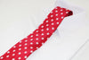 Mens Red & White Polka Dot Patterned 8cm Neck Tie