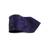 Mens Black & Purple Paisley Patterned Neck Tie