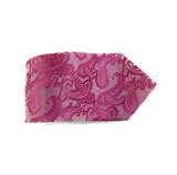 Mens Hot Pink Paisley Patterned Neck Tie