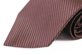 Mens Dark Brown Striped 10cm Classic Neck Tie