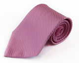 Mens Light Pink Striped 10cm Classic Neck Tie