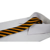 Mens Yellow & Black Thick Richmond Striped 5cm Skinny Neck Tie