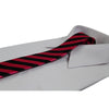 Mens Pink & Black Thick Striped 5cm Skinny Neck Tie