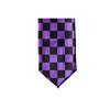 Mens Purple & Black Checkered 5cm Skinny Neck Tie