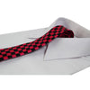 Mens Hot Pink  & Black Checkered 5cm Skinny Neck Tie