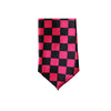 Mens Hot Pink  & Black Checkered 5cm Skinny Neck Tie