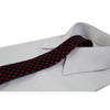 Mens Black With Pink Hearts 5cm Skinny Neck Tie