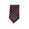 Mens Black With Pink Hearts 5cm Skinny Neck Tie