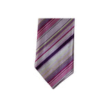 Mens Pink And Purple Thin Striped 5cm Skinny Neck Tie