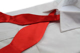 Mens Red Orange Self Tie Bow Tie