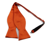 Mens Orange Self Tie Bow Tie
