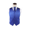 Mens Royal Blue Plain Vest Waistcoat & Matching Neck Tie