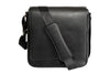 Unisex Vky Mateo Leather Messenger Shoulder Bag Handbag - Black