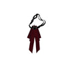 Womens Dark Red Fabric Crystal Pearl Brooch Shirt Collar Bow Tie