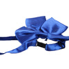 Womens Plain Royal Blue Shirt Collar Bow Tie