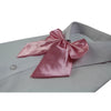 Womens Plain Light Pink Shirt Collar Bow Tie