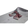 Womens Soft Pink & White Tarten Patterned Shirt Collar Bow Tie