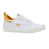 Mens Volley White & Golden Orange International Low Canvas Volleys Casual Lace Up Shoes