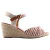 Womens Bellissimo Lou Red Multi Wedge Sandals