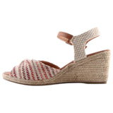 Womens Bellissimo Lou Red Multi Wedge Sandals