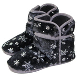 Womens Bellissimo Snow Boots Black Slippers Winter Shoes