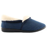 Womens Grosby Catherine Navy Slippers Slip On Flats Ladies Shoes