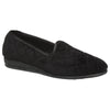 Womens Grosby Dawn Black Comfortable Slippers Ladies Shoes Slip On Flats