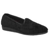 Womens Grosby Dawn Black Comfortable Slippers Ladies Shoes Slip On Flats