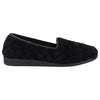 Womens Grosby Dawn Black Comfortable Slippers Ladies Shoes Slip On Flats