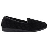 Womens Grosby Dawn Black Comfortable Slippers Ladies Shoes Slip On Flats