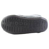 Womens Grosby Hoodies Boots Plush Fluffy Grey Slippers