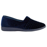 Womens Grosby Marcy Slippers Deep Navy Moccasins Shoes Slip On