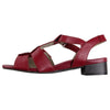 Womens Homyped Celia Deep Red Sandals Slip On Low Heel Shoes