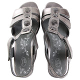 Womens Homyped Celia Platinum Sandals Slip On Low Heel Shoes