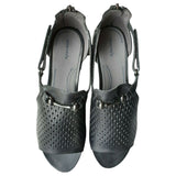 Womens Homyped Florence Black Sandals Slip On Shoes Flats