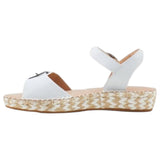 Womens Hush Puppies Basha White Leather Sandals Shoes