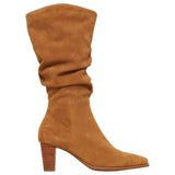 Womens Hush Puppies Hunch Chestnut Suede Heel Long Boots