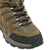 Womens Hush Puppies Kanya Walking Shoes Olive Suede Boots