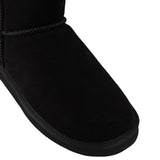 Womens Hush Puppies Lunar Slippers Warm Winter Slip On Shoes Black Suede