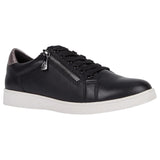 Womens Hush Puppies Mimosa Ladies Sneakers Zip Black Casual Lace Up Shoes