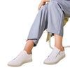 Womens Hush Puppies Mimosa Ladies Sneakers Zip White Casual Lace Up Shoes