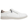 Womens Hush Puppies Mimosa Ladies Sneakers Zip White Casual Lace Up Shoes