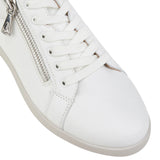 Womens Hush Puppies Mimosa Ladies Sneakers Zip White Casual Lace Up Shoes