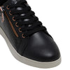 Womens Hush Puppies Mimosa Perf Ladies Sneakers Zip Black Casual Lace Up Shoes