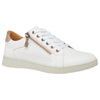 Womens Hush Puppies Mimosa Perf Ladies Sneakers Zip White Casual Lace Up Shoes