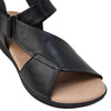 Womens Hush Puppies Nizki Black Sandals Casual Leather Shoes
